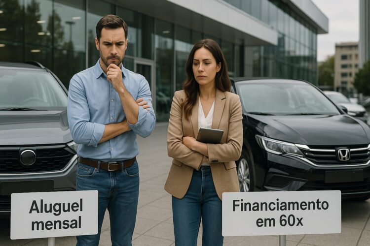 alugar ou financiar um carro